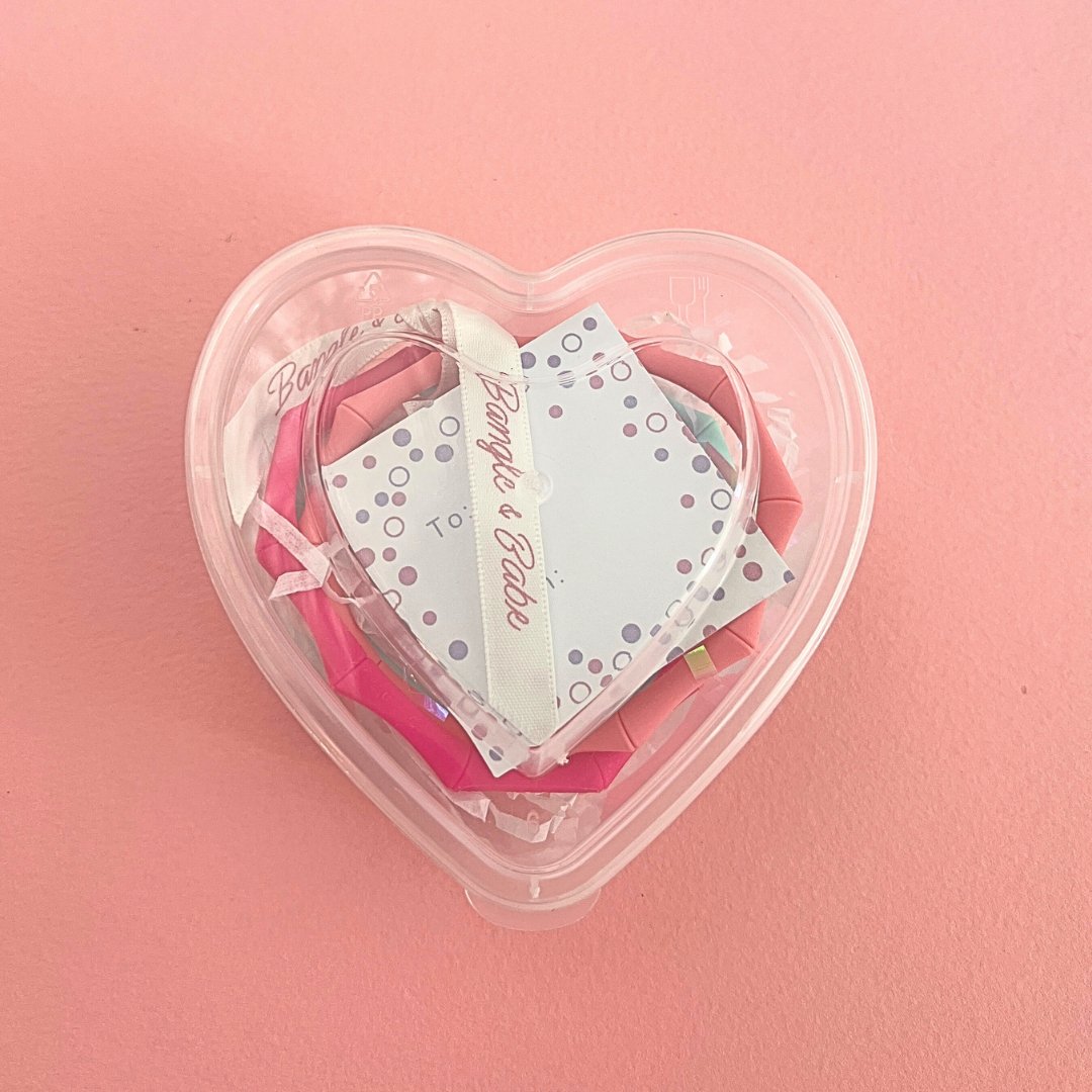 Bangle & Babe Valentines Waterproof Stacking Bracelet pack - Bangle & Babe Bracelet Key Ring