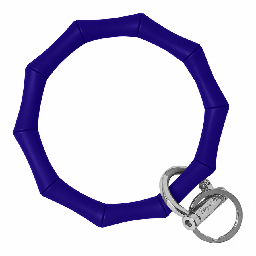 Bamboo Bangle Bracelet Key Ring EARLY ACCESS Bamboo - Iris (SEASONAL COLOR) Silver