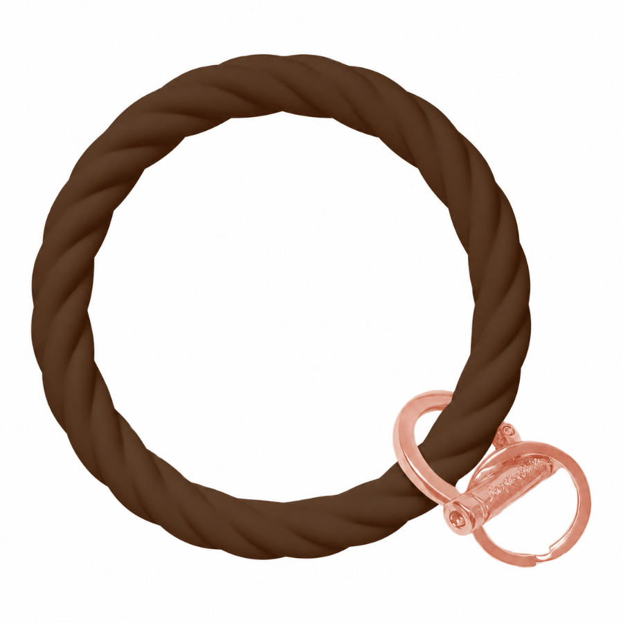 Twisted Bangle Bracelet Key Ring EARLY ACCESS Twist - Espresso (SEASONAL COLOR) Rose Gold