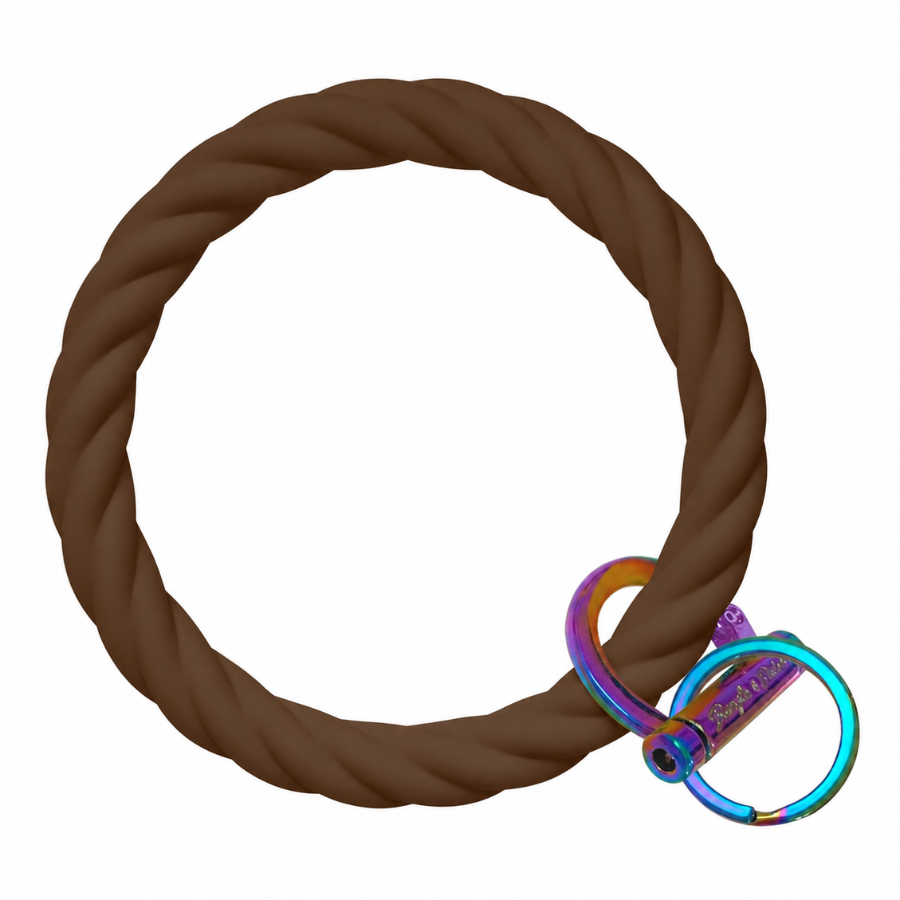 Twisted Bangle Bracelet Key Ring EARLY ACCESS Twist - Espresso (SEASONAL COLOR) Rainbow