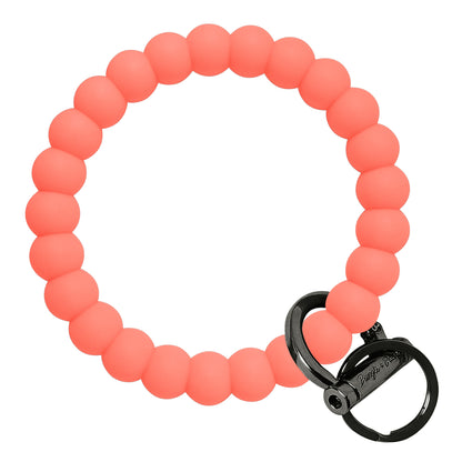 Bubble Bangle Bracelet Key Ring Bubble - Deep Neon Pink Black