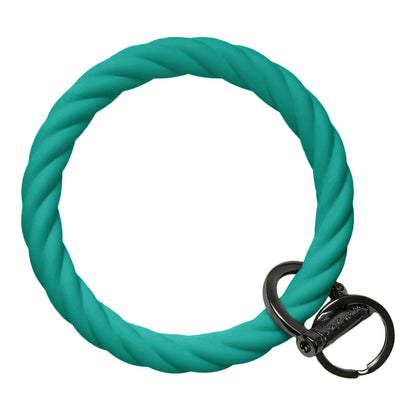 Twisted Bangle Bracelet Key Ring Twist - Army Green Black