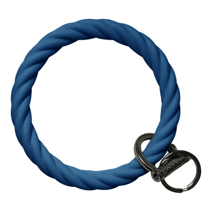 Twisted Bangle Bracelet Key Ring Twist - Army Green Black