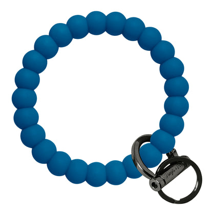 Bubble Bangle Bracelet Key Ring Bubble - Coastal Blue Black