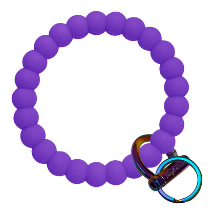 Bubble Bangle Bracelet Key Ring Bubble - Poppin' Purple Rainbow