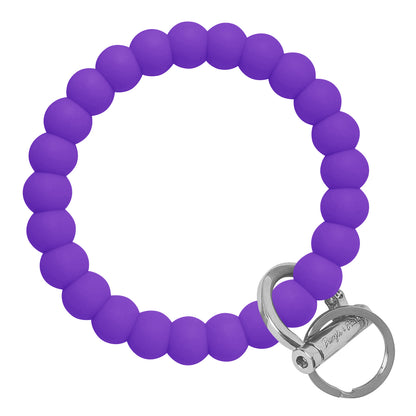 Bubble Bangle Bracelet Key Ring Bubble - Poppin' Purple Silver