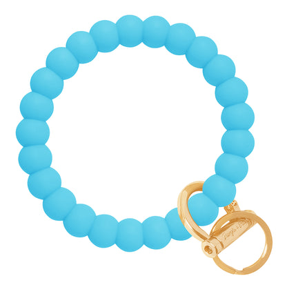 Bubble Bangle Bracelet Key Ring Bubble - Coastal Blue Gold