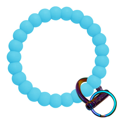 Bubble Bangle Bracelet Key Ring Bubble - Coastal Blue Rainbow