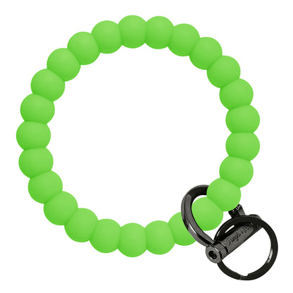 Bubble Bangle Bracelet Key Ring Bubble - Deep Neon Pink Black