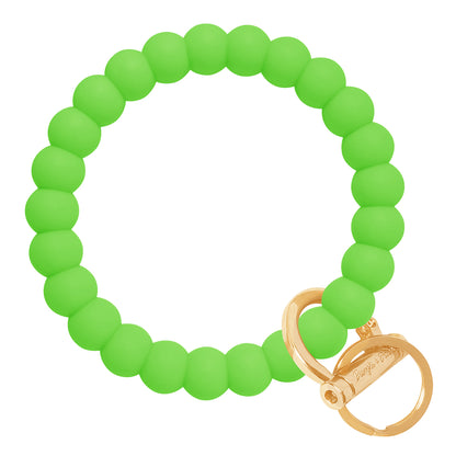 Bubble Bangle Bracelet Key Ring Bubble - Deep Neon Pink Black