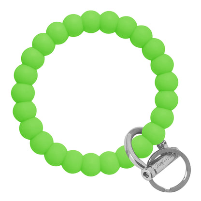 Bubble Bangle Bracelet Key Ring Bubble - Deep Neon Pink Black