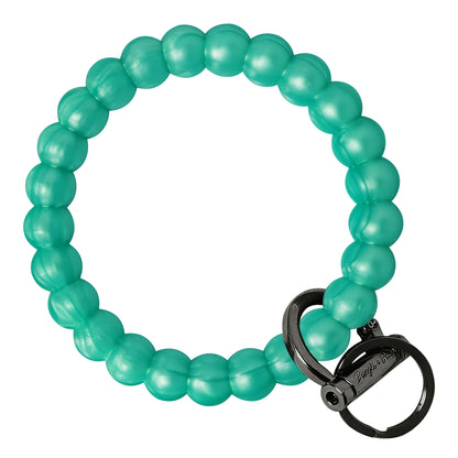 Bubble Bangle Bracelet Key Ring Bubble - Marbled Sea Green Black