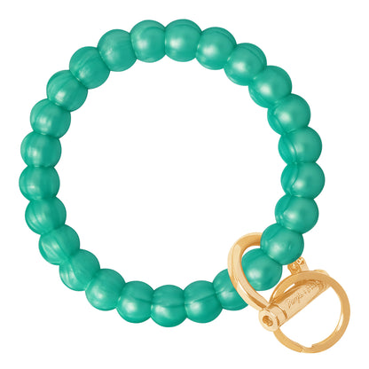 Bubble Bangle Bracelet Key Ring Bubble - Marbled Sea Green Gold