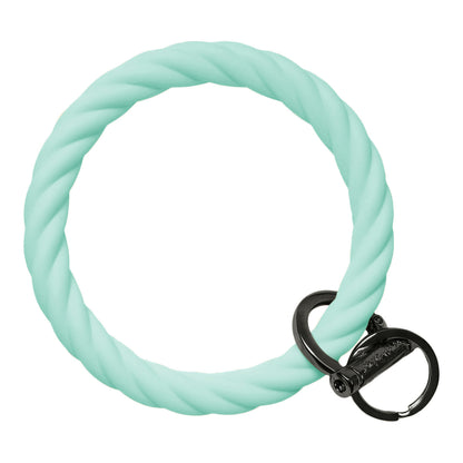 Twisted Bangle Bracelet Key Ring Twist - Army Green Black