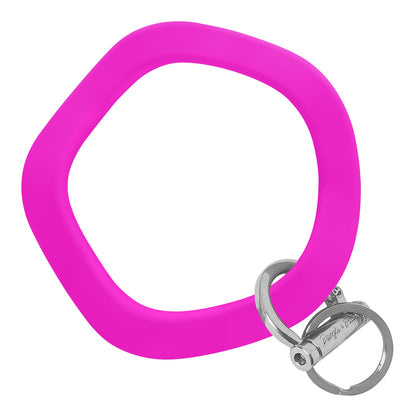 Wavy Bracelet Key Ring Wavy - Deep Neon Pink