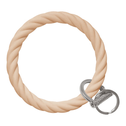 Twisted Bangle Bracelet Key Ring Twist - Oatmeal
