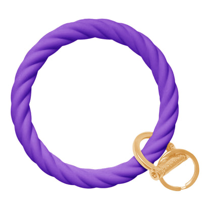 Twisted Bangle Bracelet Key Ring Twist - Poppin' Purple Gold