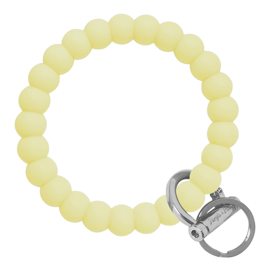 Bubble Bangle Bracelet Key Ring EARLY ACCESS Bubble – Buttercup (SEASONAL COLOR) Silver