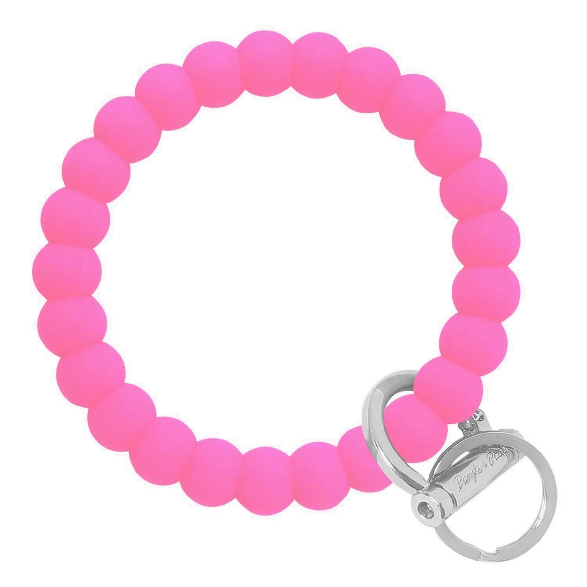 Bubble Bangle Bracelet Key Ring EARLY ACCESS Bubble – Bright Pink Silver