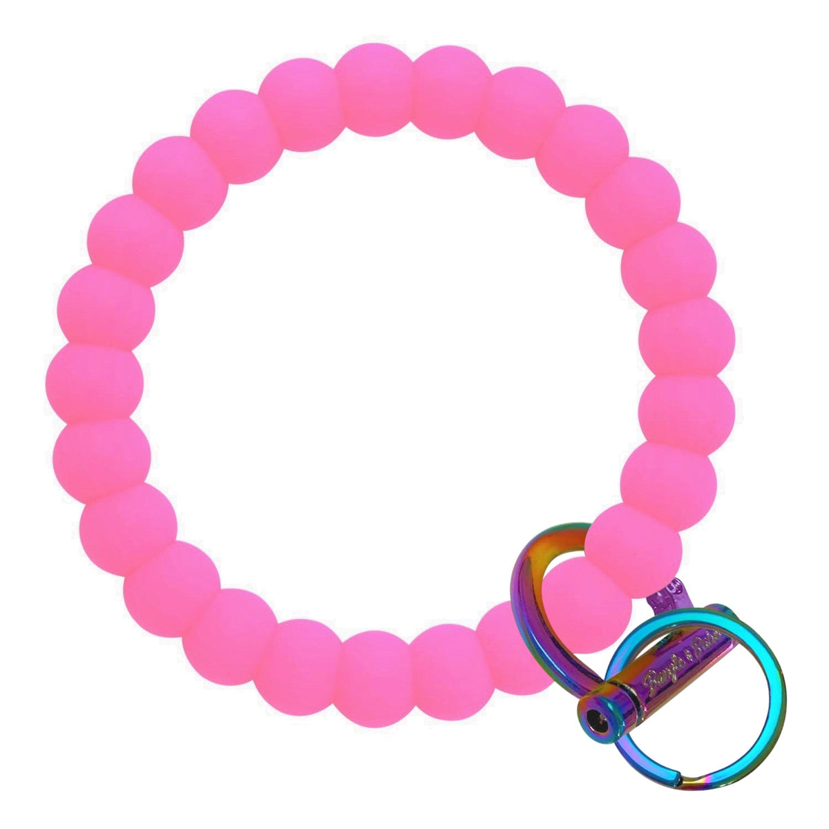 Bubble Bangle Bracelet Key Ring EARLY ACCESS Bubble – Bright Pink Rainbow