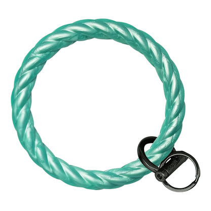 Twisted Bangle Bracelet Key Ring Twist - Army Green Black
