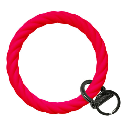 Twisted Bangle Bracelet Key Ring Twist – Red Black