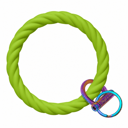 Twisted Bangle Bracelet Key Ring EARLY ACCESS Twist - Lime Pop (SEASONAL COLOR) Rainbow