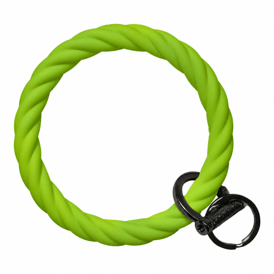 Twisted Bangle Bracelet Key Ring EARLY ACCESS Twist - Lime Pop (SEASONAL COLOR) Black