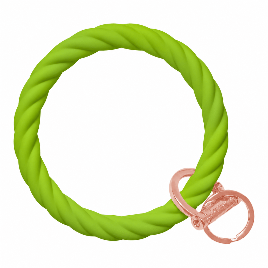 Twisted Bangle Bracelet Key Ring EARLY ACCESS Twist - Lime Pop (SEASONAL COLOR) Rose Gold