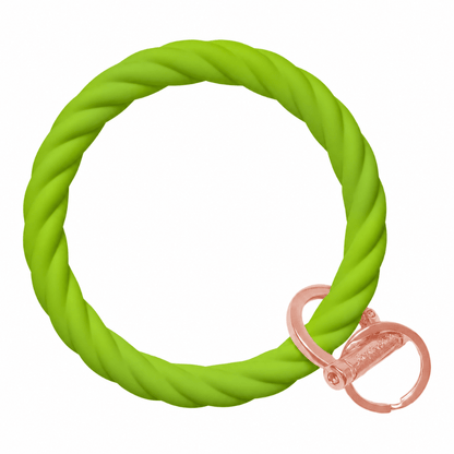 Twisted Bangle Bracelet Key Ring EARLY ACCESS Twist - Lime Pop (SEASONAL COLOR) Rose Gold