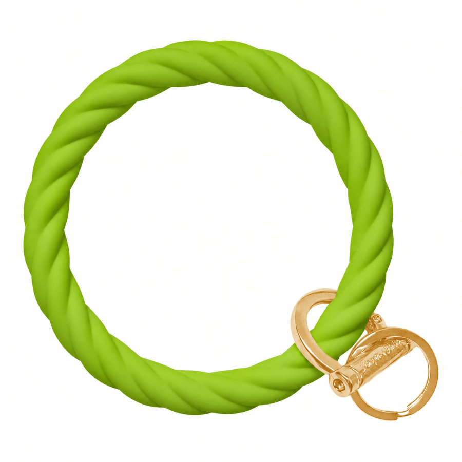 Twisted Bangle Bracelet Key Ring EARLY ACCESS Twist - Lime Pop (SEASONAL COLOR) Gold