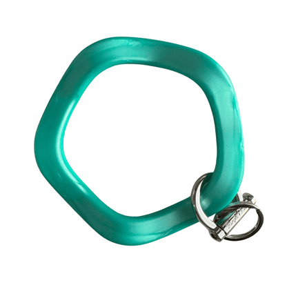 Wavy Bracelet Key Ring Wavy - Marbled Sea Green