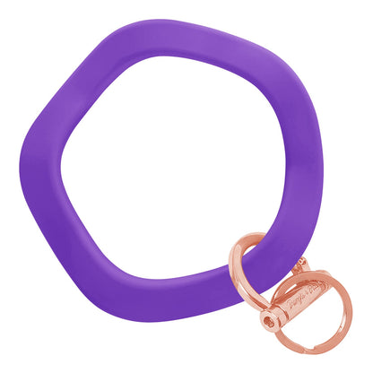 Wavy Bracelet Key Ring Wavy - Poppin' Purple Rose Gold