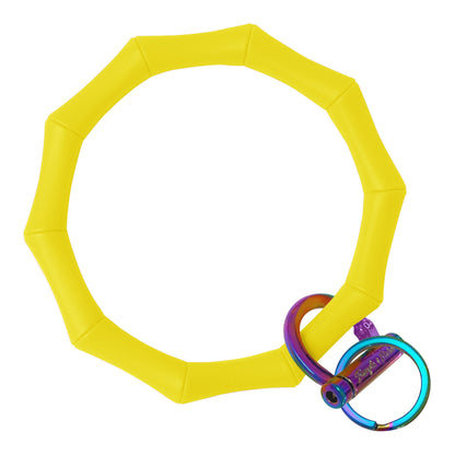 Bamboo Bangle Bracelet Key Ring Bamboo – Yellow Rainbow