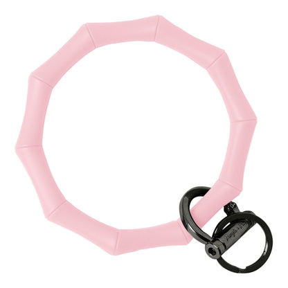 Bamboo Bangle Bracelet Key Ring Bamboo - Bright Pink Black