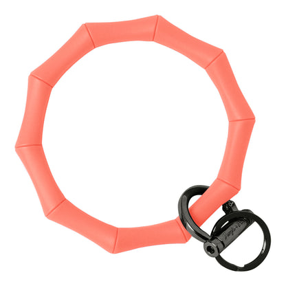 Bamboo Bangle Bracelet Key Ring Bamboo - Bright Pink Black
