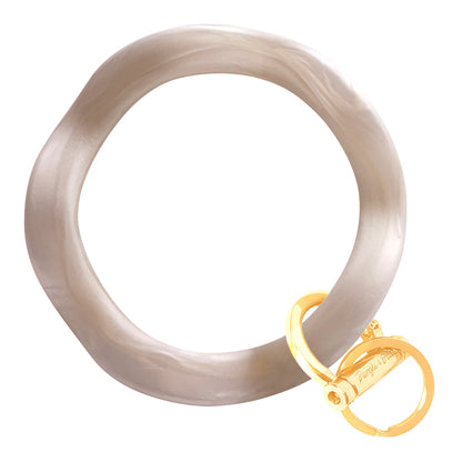 Wavy Bracelet Key Ring Wavy - Pearl Gold