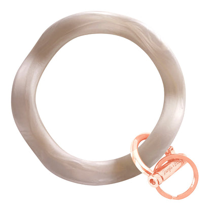 Wavy Bracelet Key Ring Wavy - Pearl Rose Gold