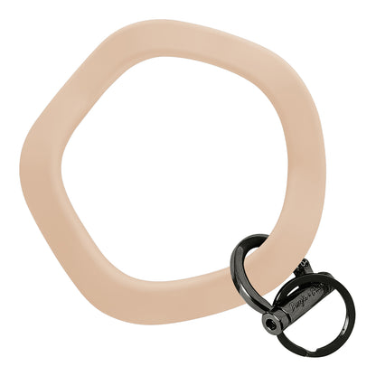Wavy Bracelet Key Ring Wavy - Oatmeal Black