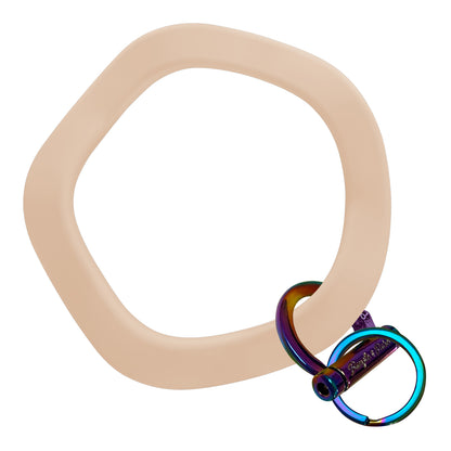 Wavy Bracelet Key Ring Wavy - Oatmeal Rainbow