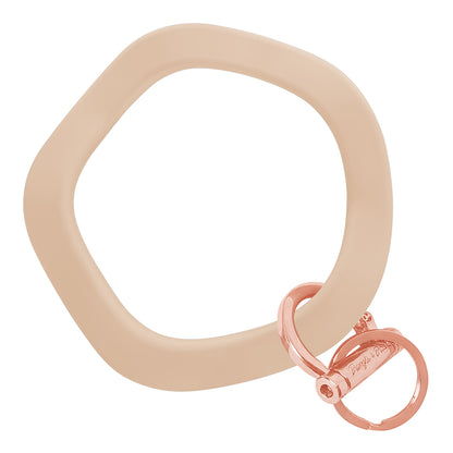 Wavy Bracelet Key Ring Wavy - Oatmeal Rose Gold