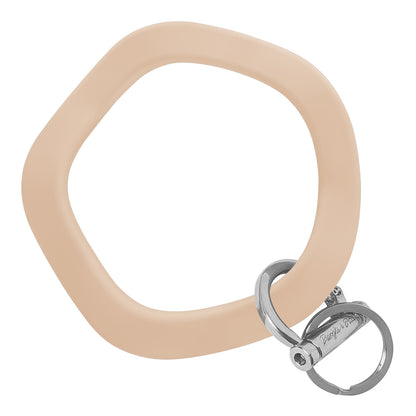 Wavy Bracelet Key Ring Wavy - Oatmeal Silver