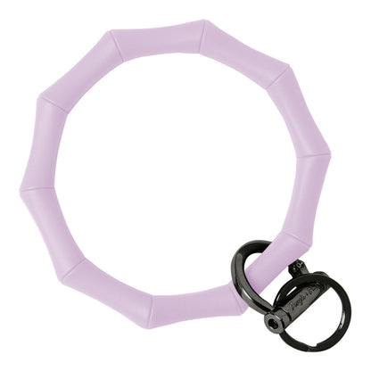 Bamboo Bangle Bracelet Key Ring Bamboo - Pastel Lilac Black