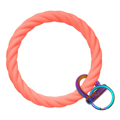 Twisted Bangle Bracelet Key Ring Twist – Coral Rainbow