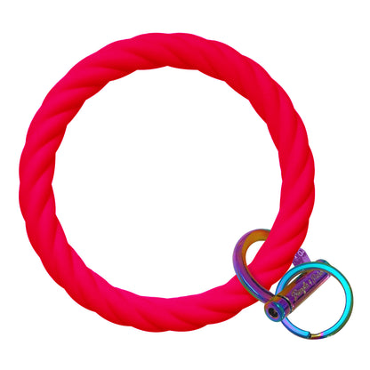 Twisted Bangle Bracelet Key Ring Twist – Red Rainbow