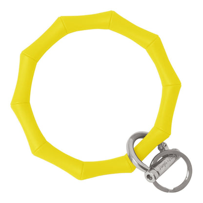 Bamboo Bangle Bracelet Key Ring Bamboo – Yellow Silver