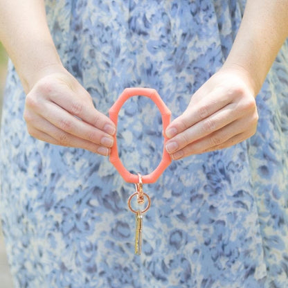 Bamboo Bangle Bracelet Key Ring