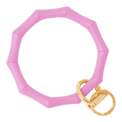 Bamboo Bangle Bracelet Key Ring Bamboo - Bright Pink Gold