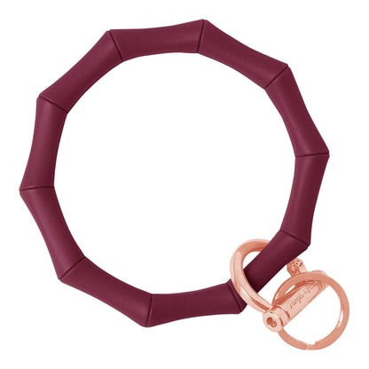 Bamboo Bangle Bracelet Key Ring Bamboo – Maroon Rose Gold
