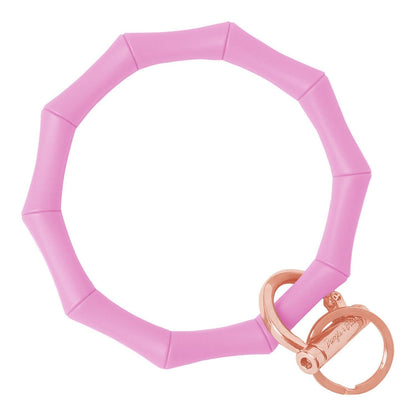 Bamboo Bangle Bracelet Key Ring Bamboo - Bright Pink Rose Gold